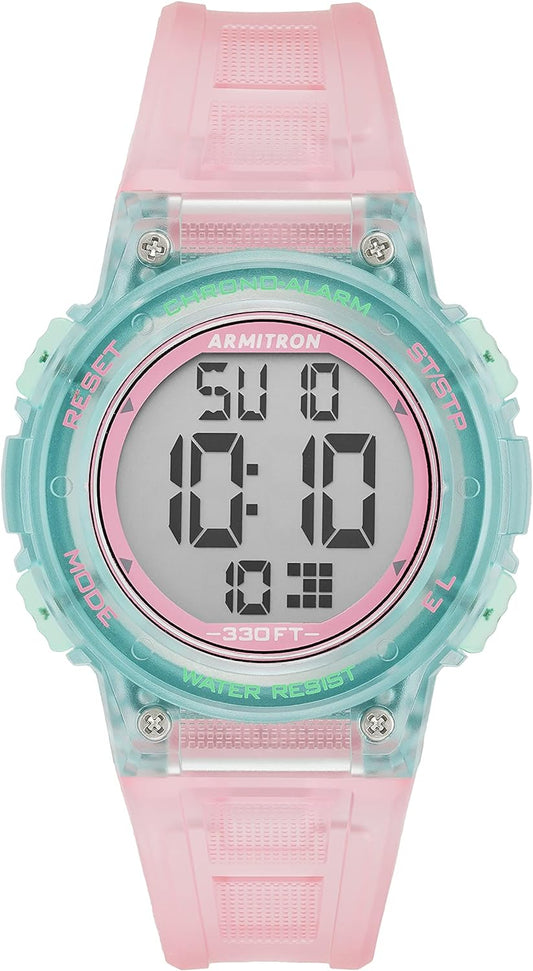 Sport Women'S Digital Chronograph Resin Strap Watch