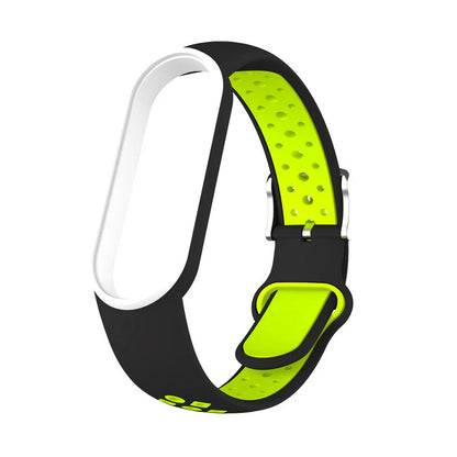 Belt for  Mi Band 5 6 Two-Color Silicone Bracelet Sport Breathable Strap for Miband 5 Miband7 Replacement Wristband