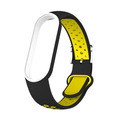 Belt for  Mi Band 5 6 Two-Color Silicone Bracelet Sport Breathable Strap for Miband 5 Miband7 Replacement Wristband