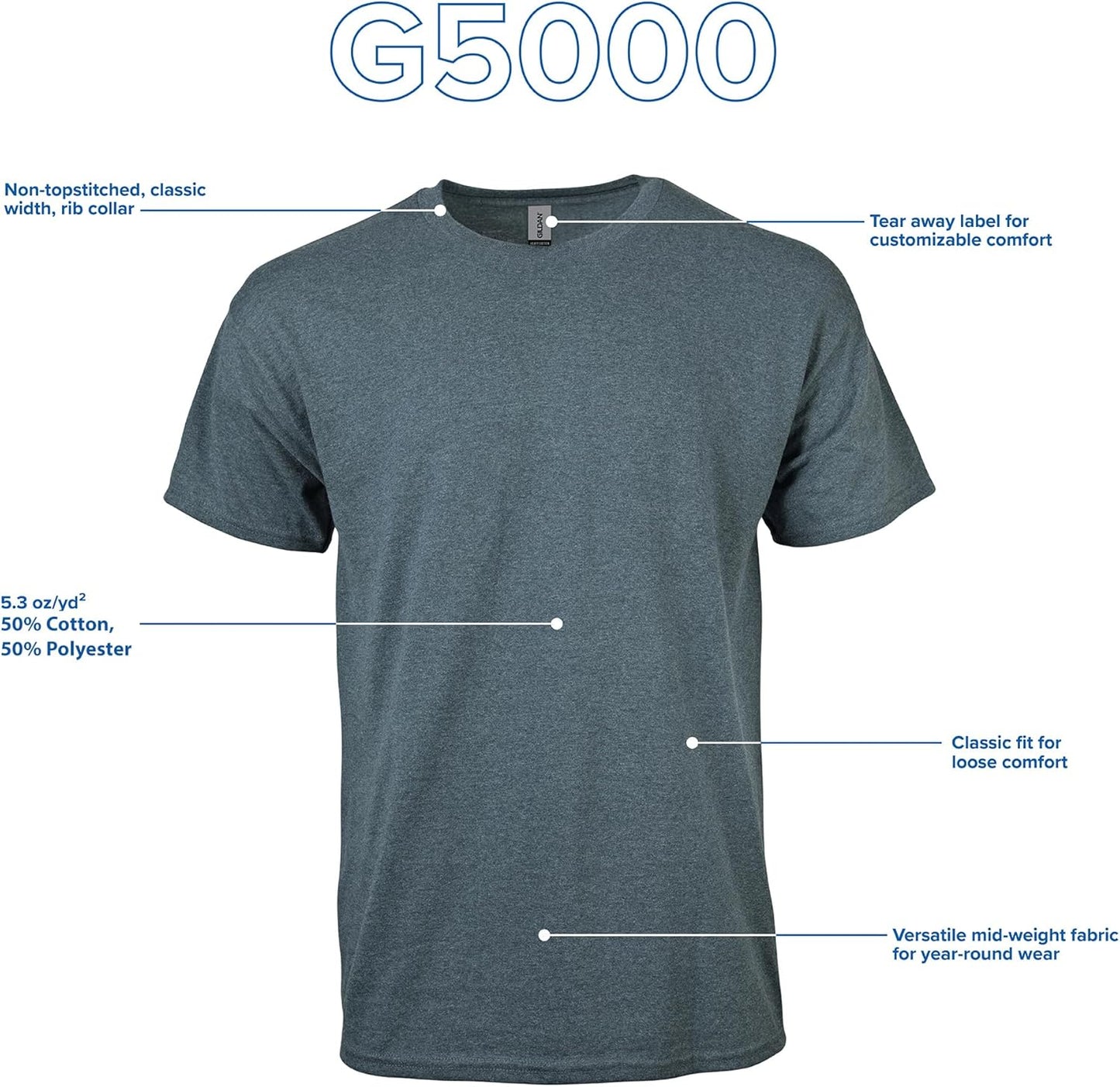 Adult Heavy Cotton T-Shirt, Style G5000