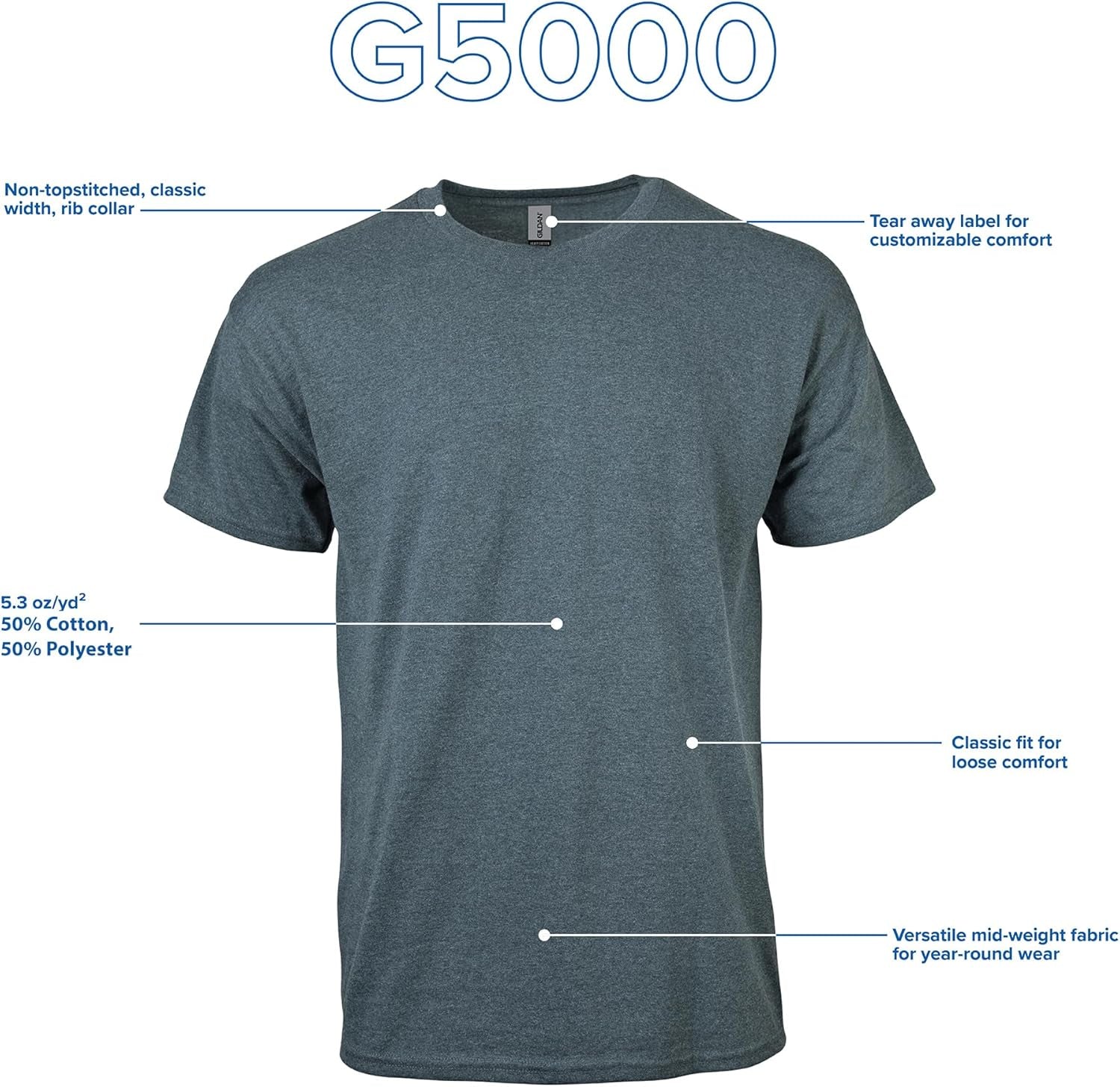 Adult Heavy Cotton T-Shirt, Style G5000