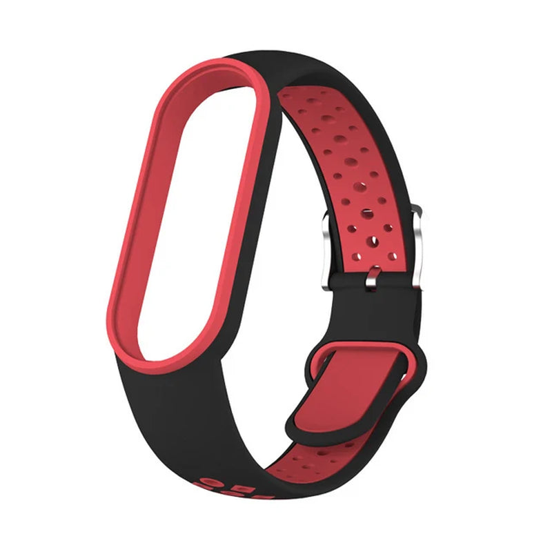 Belt for  Mi Band 5 6 Two-Color Silicone Bracelet Sport Breathable Strap for Miband 5 Miband7 Replacement Wristband