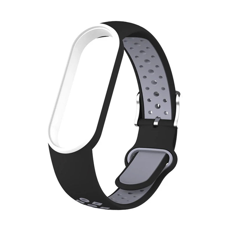 Belt for  Mi Band 5 6 Two-Color Silicone Bracelet Sport Breathable Strap for Miband 5 Miband7 Replacement Wristband