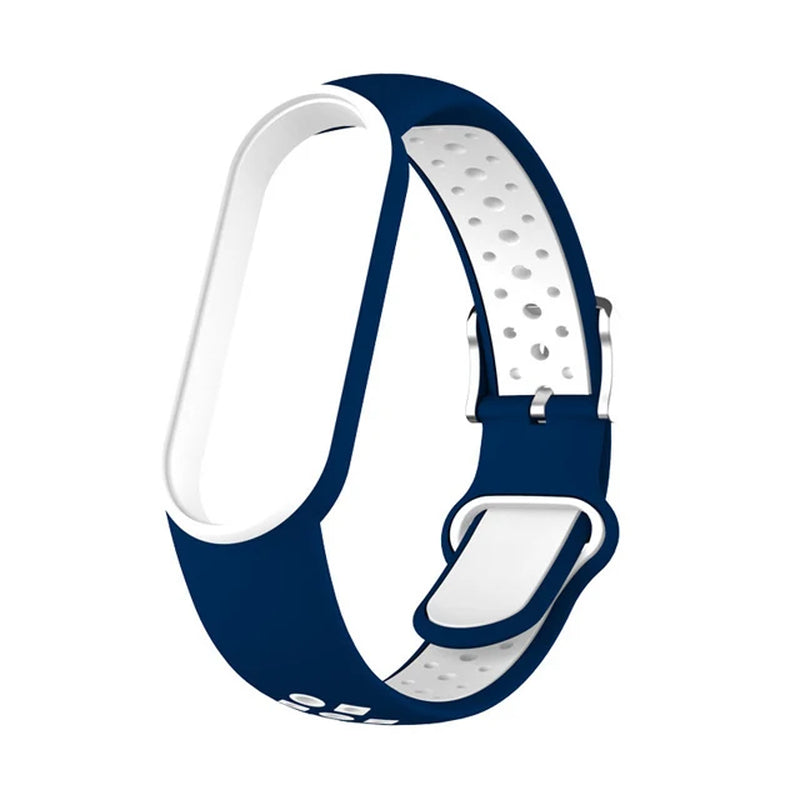 Belt for  Mi Band 5 6 Two-Color Silicone Bracelet Sport Breathable Strap for Miband 5 Miband7 Replacement Wristband